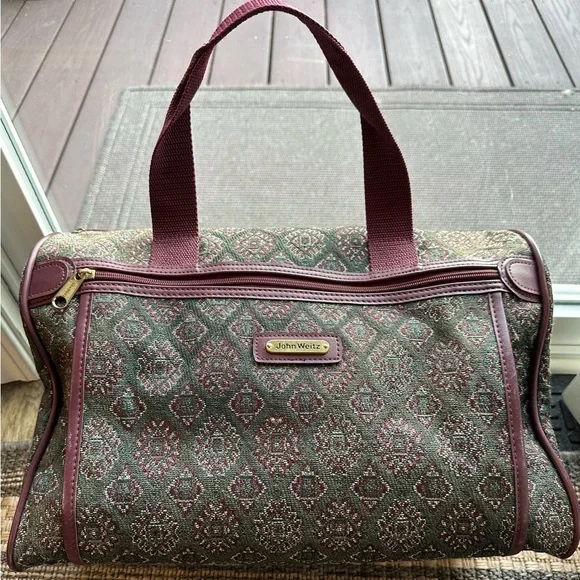 RARE VINTAGE John Weitz Travelers Carry On Overnight Shoulder Strap Duffel Bag - Picture 6 of 14